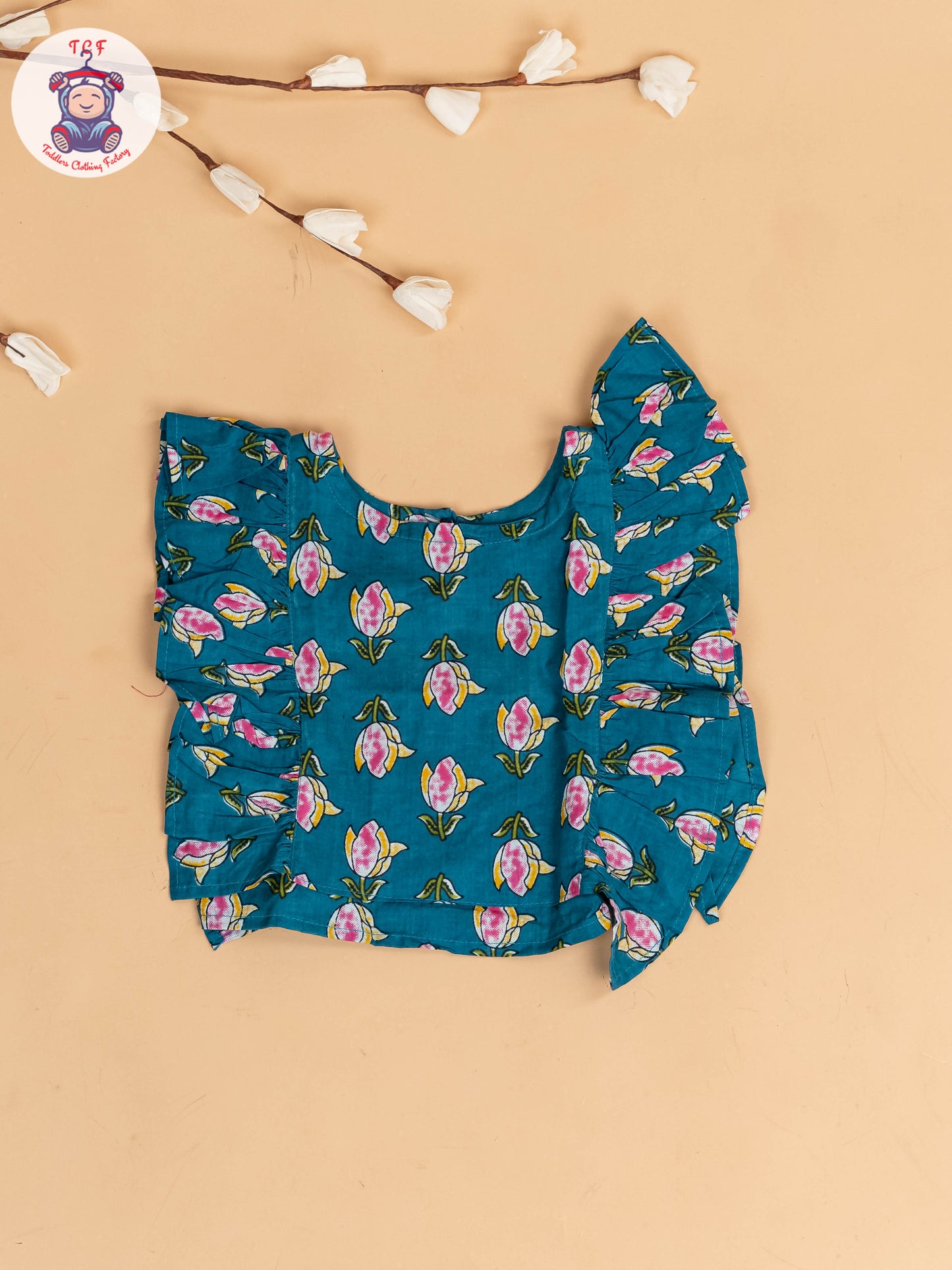 Light Green & Pink - Girls Floral Printed Co-ords Sets