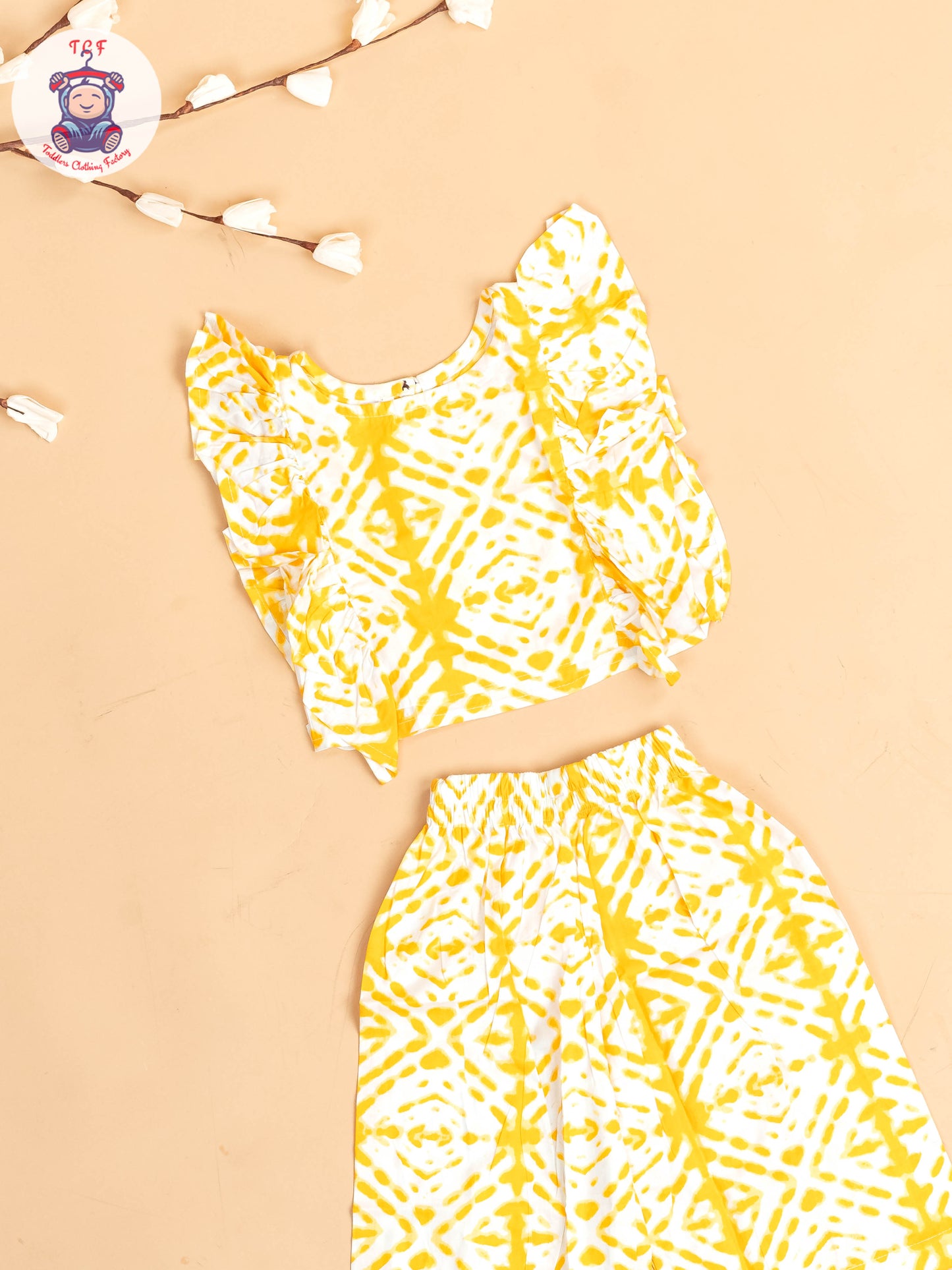 Yellow & White - Girls Co-ords Sets