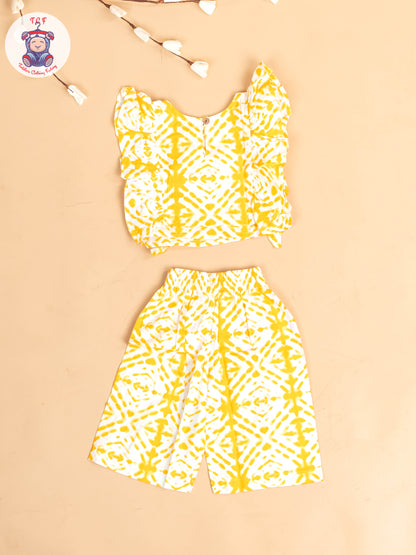 Yellow & White - Girls Co-ords Sets