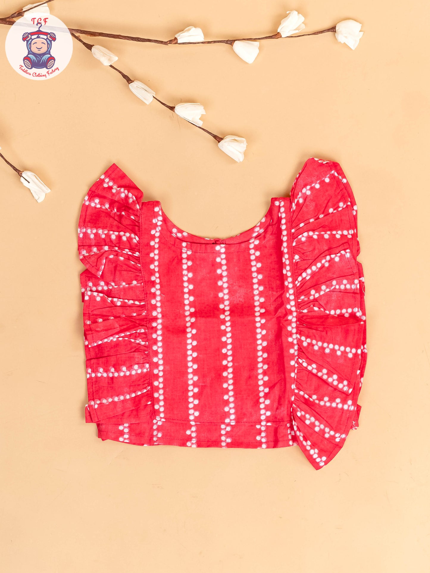Pink & White - Girls Bandhini Printed Co-ords Sets