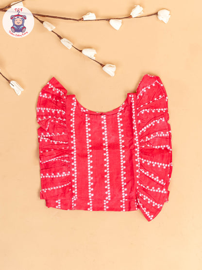 Pink & White - Girls Bandhini Printed Co-ords Sets
