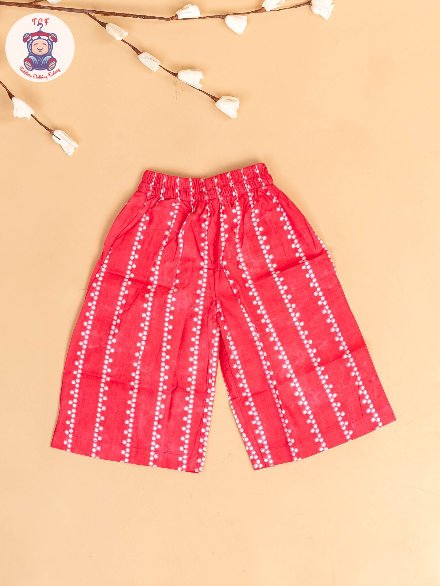 Pink & White - Girls Bandhini Printed Co-ords Sets