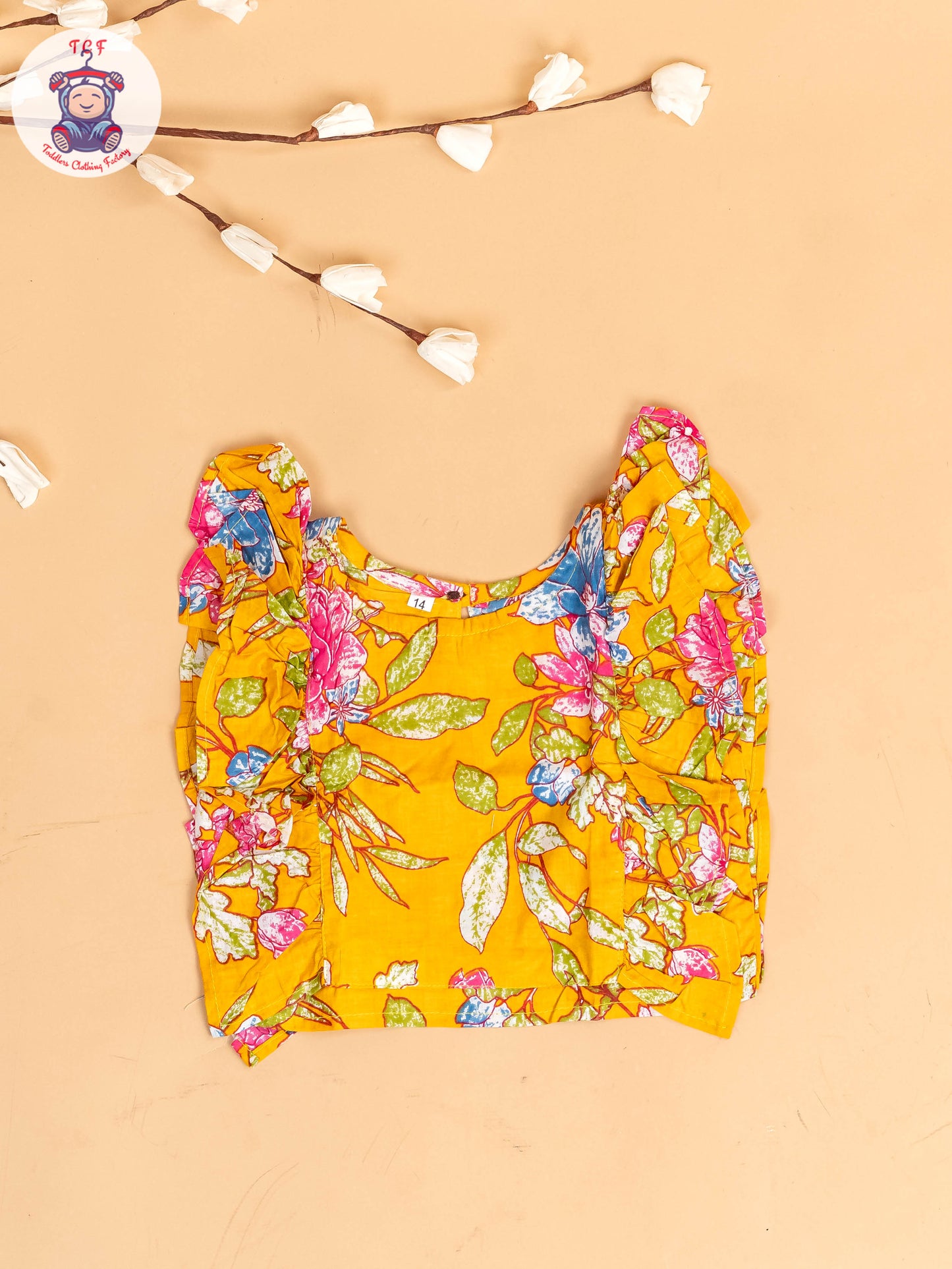 Mustard - Girls Bandhini Printed Co-ords Sets