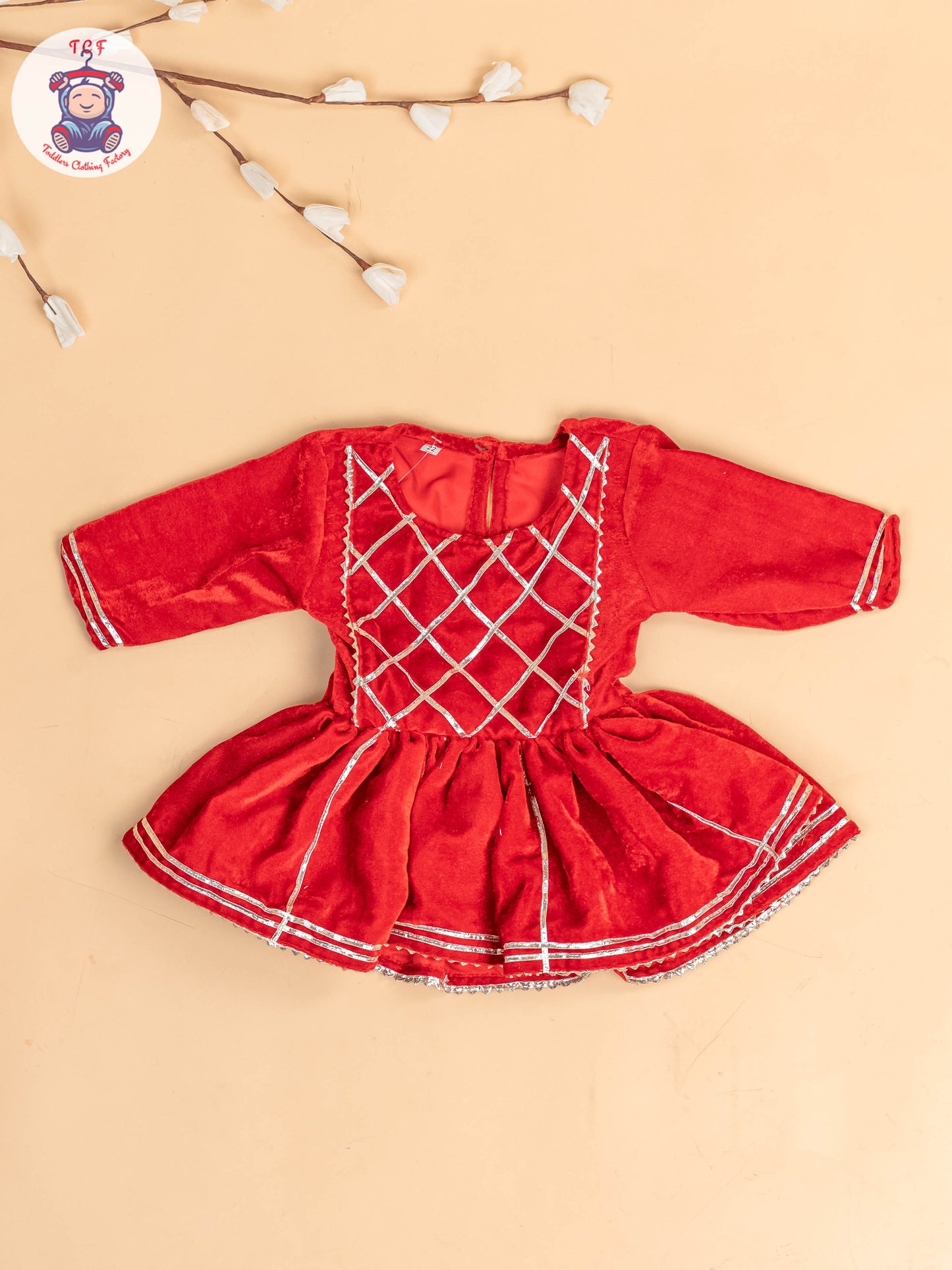 Maroon - Girls Velvet Readymade Salwar