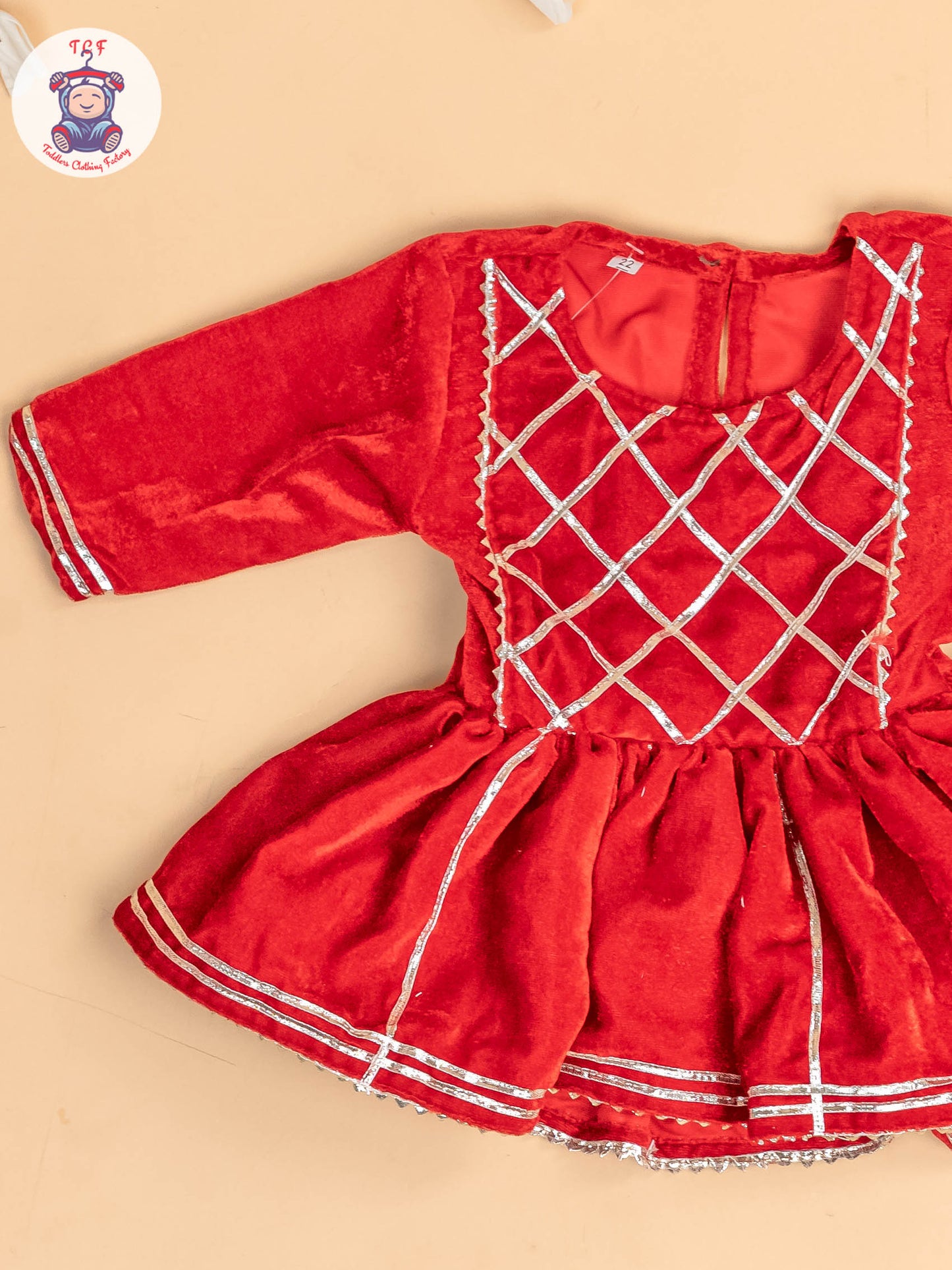 Maroon - Girls Velvet Readymade Salwar