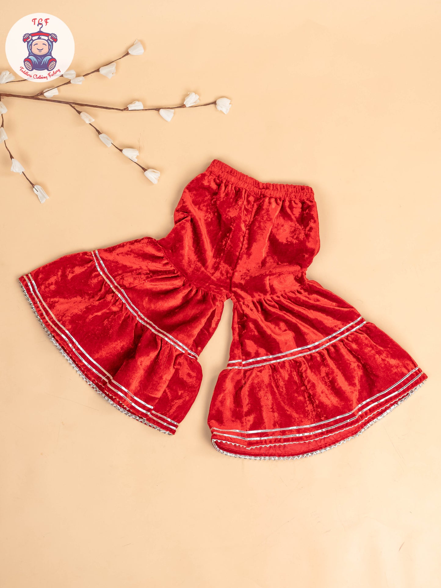 Maroon - Girls Velvet Readymade Salwar