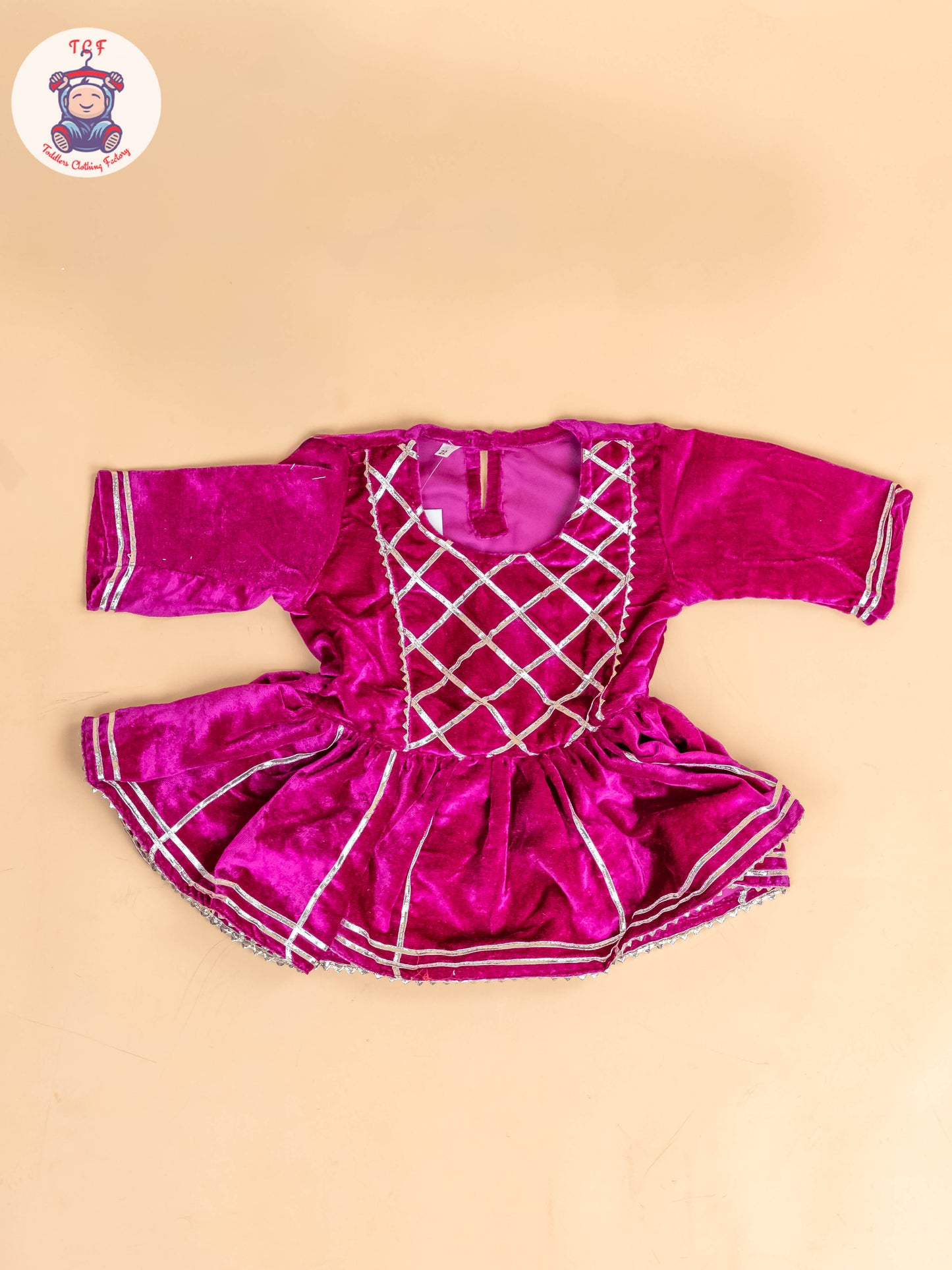 Purple - Girls Velvet Readymade Salwar