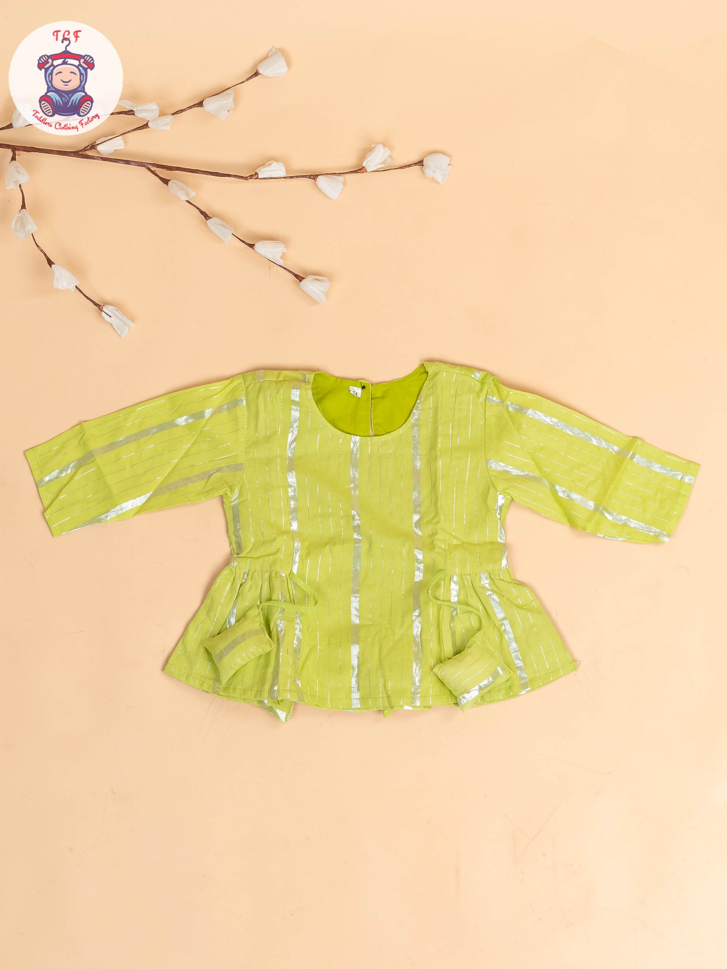 Pastel Green & Silver - Girls Printed Salwar