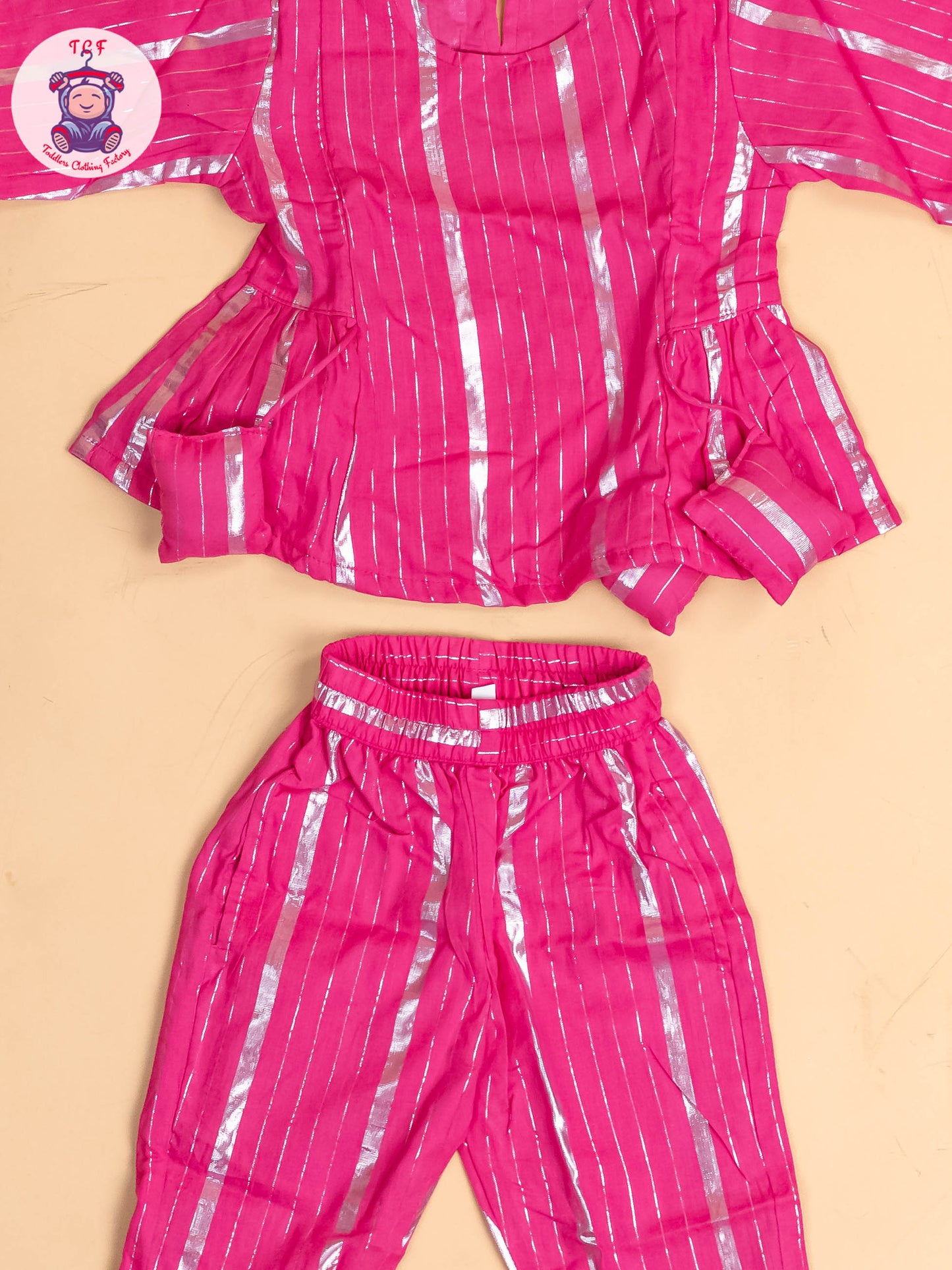 Purple & Silver - Girls Printed Salwar