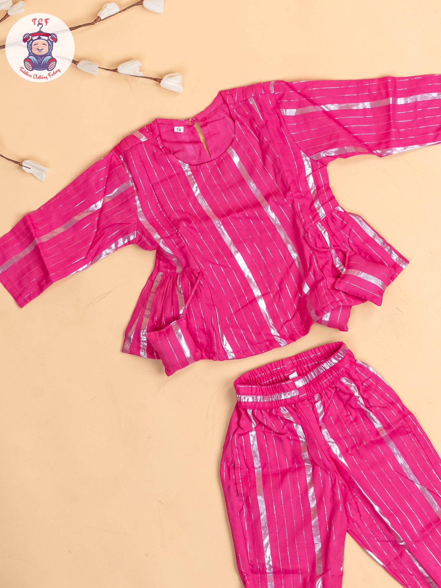 Purple & Silver - Girls Printed Salwar