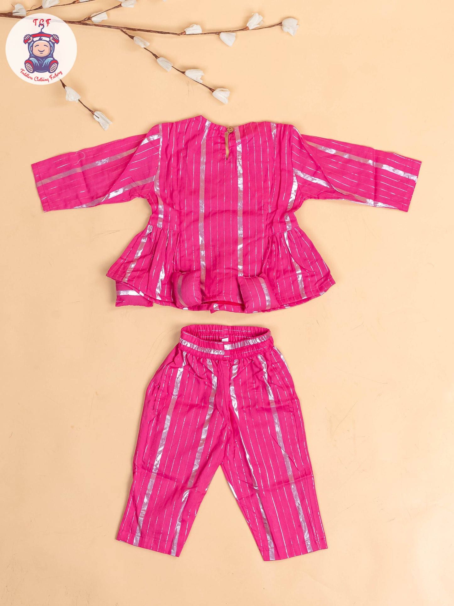 Purple & Silver - Girls Printed Salwar