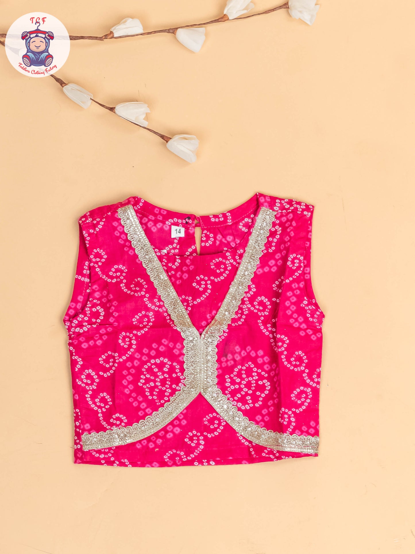 Pink - Girls Embroidery Printed Lehenga Choli