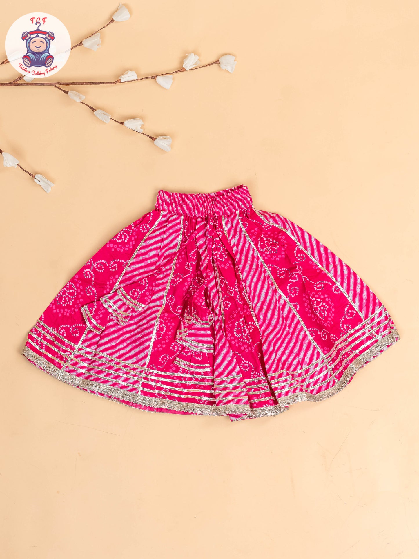 Pink - Girls Embroidery Printed Lehenga Choli