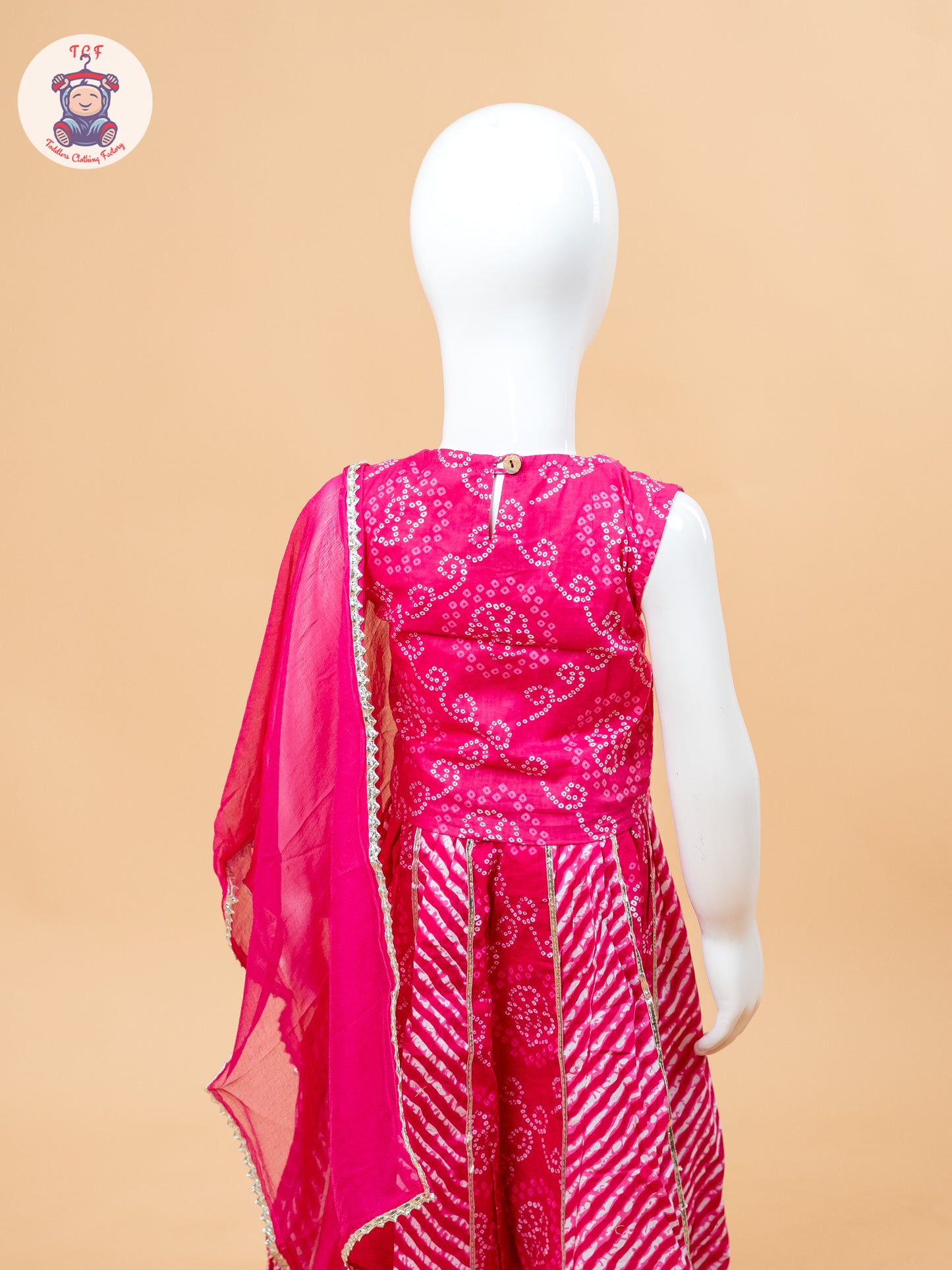 Pink - Girls Embroidery Printed Lehenga Choli