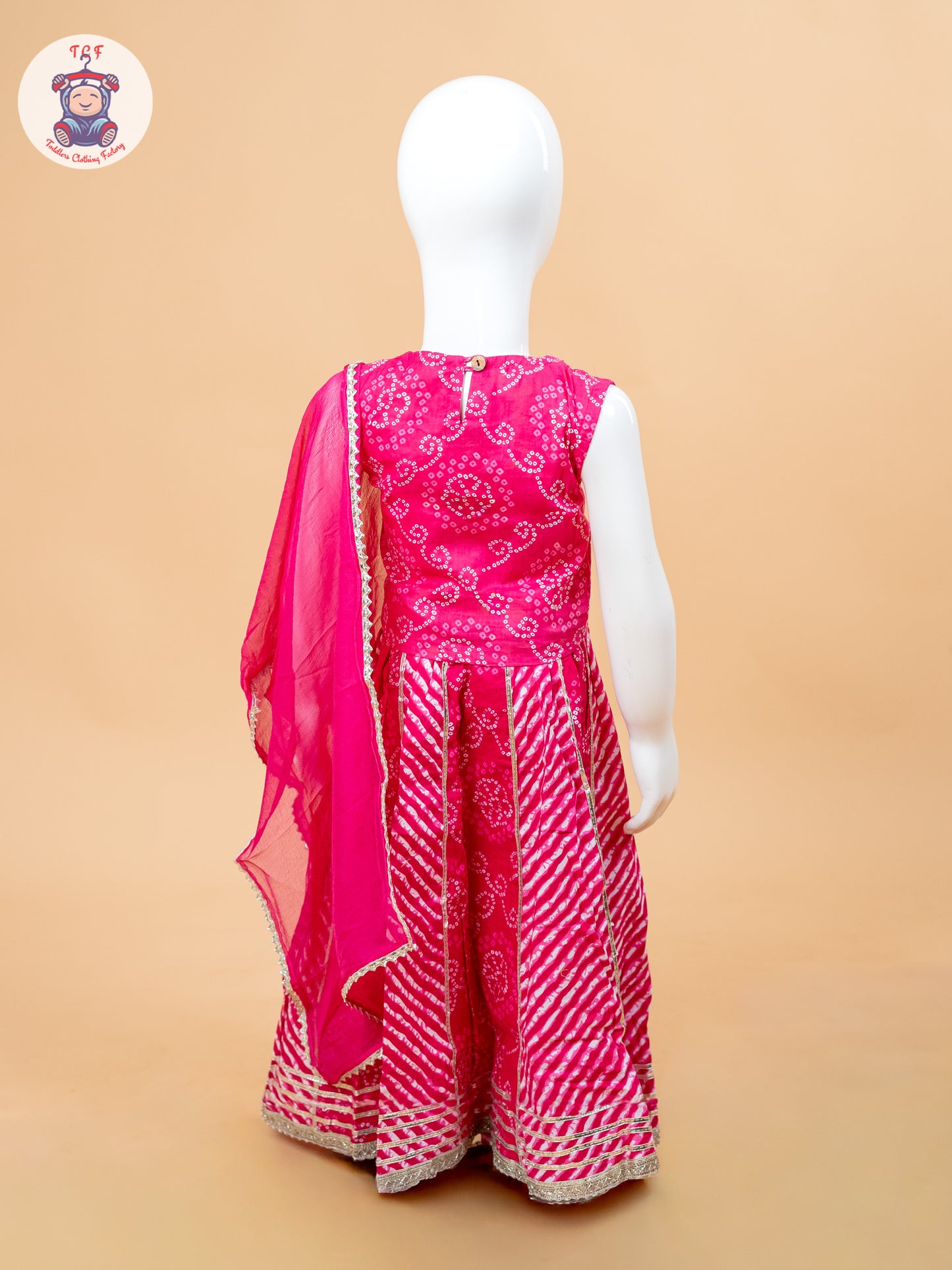 Pink - Girls Embroidery Printed Lehenga Choli