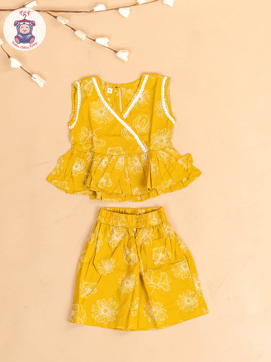 Mustard & White - Girls Co-ords Sets