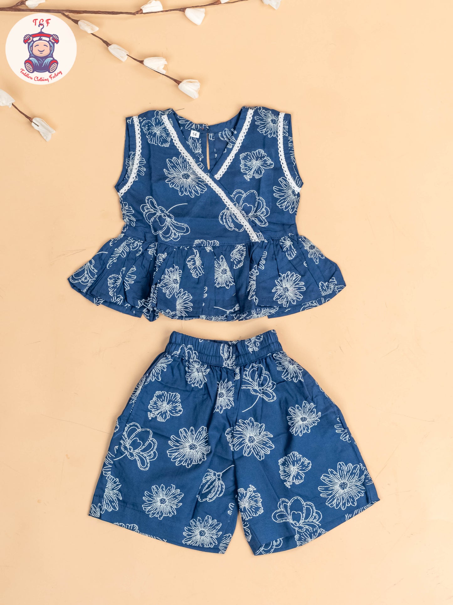 Blue & White - Girls Co-ords Sets