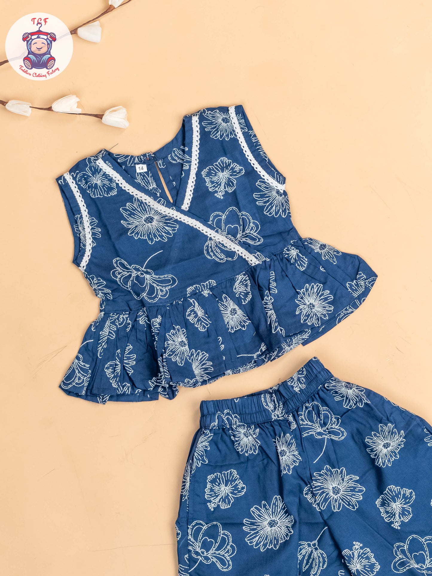 Blue & White - Girls Co-ords Sets