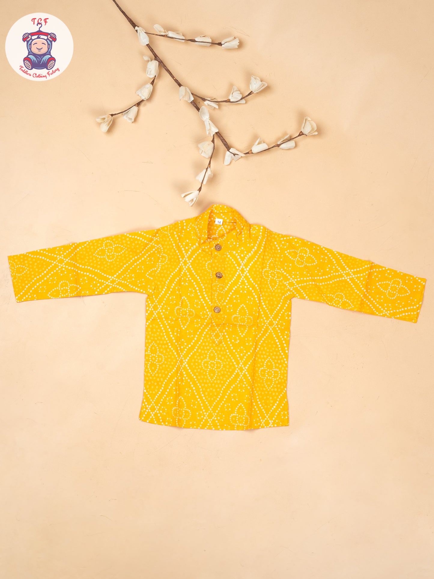 Yellow - Boys Printed Kurta With Pant