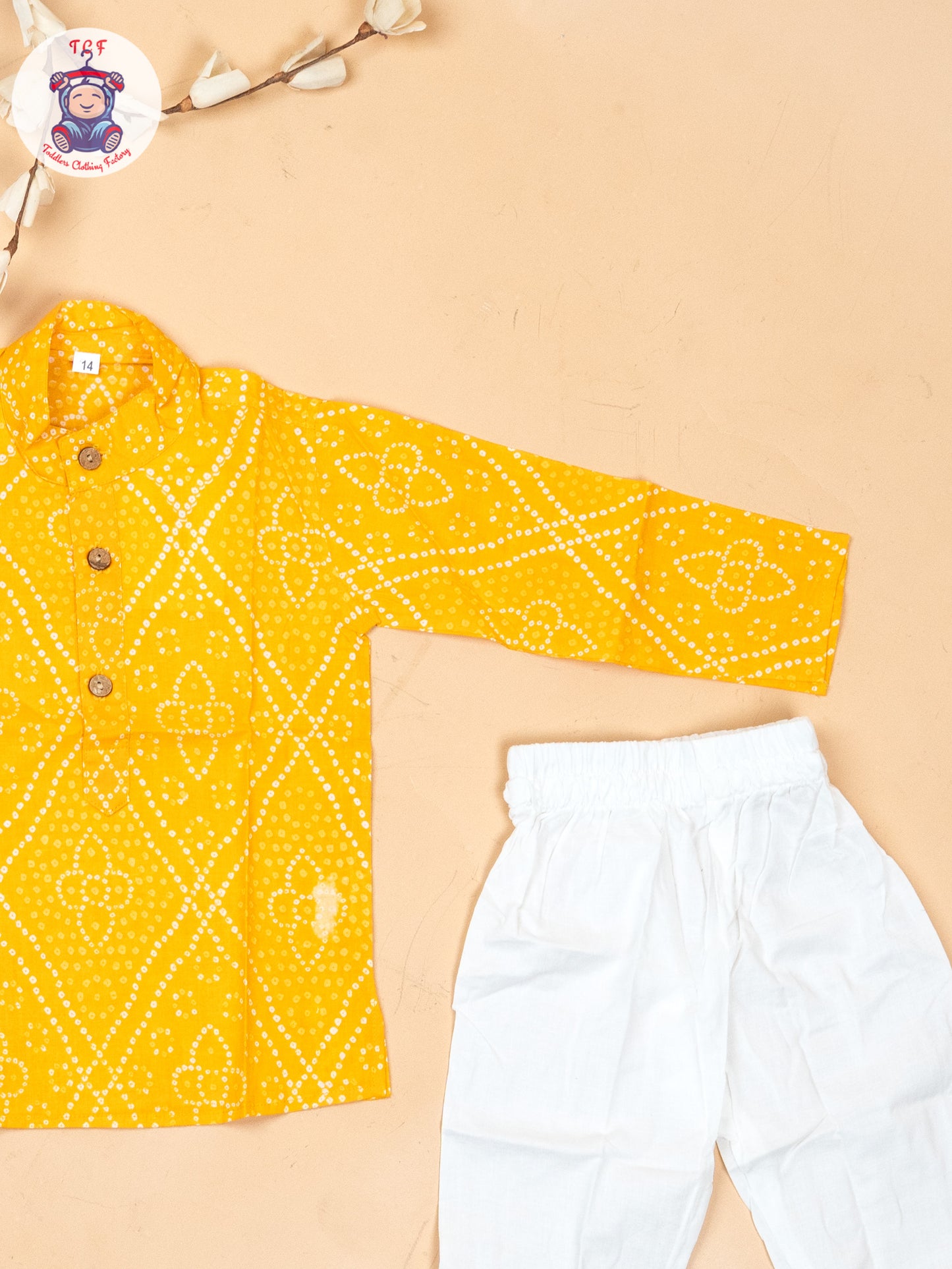 Yellow - Boys Printed Kurta With Pant