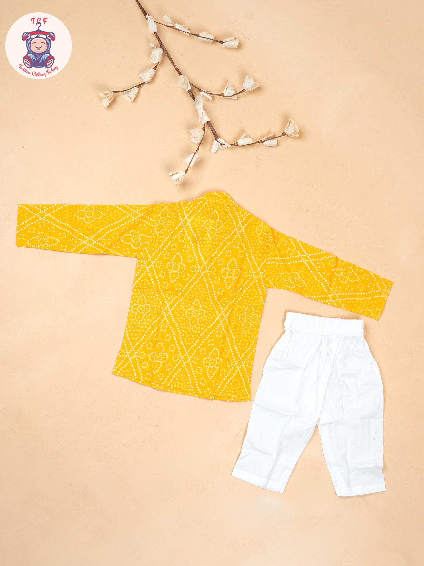 Yellow - Boys Printed Kurta With Pant