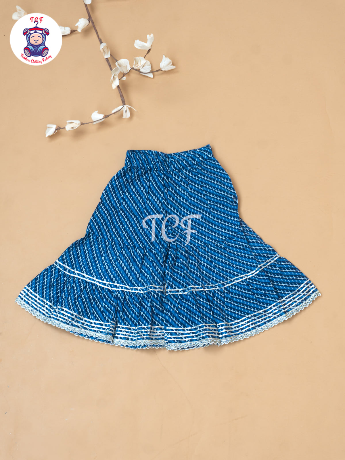 Blue - Bandhini Printed Girls Readymade Salwar