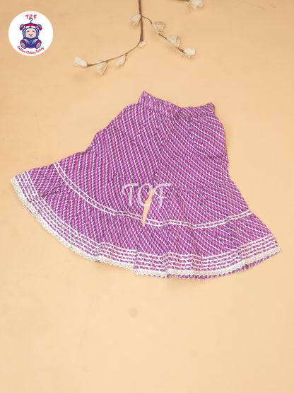 Purple - Bandhini Printed Girls Readymade Salwar