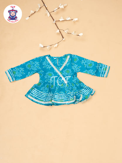 Blue - Bandhini Printed Girls Readymade Salwar