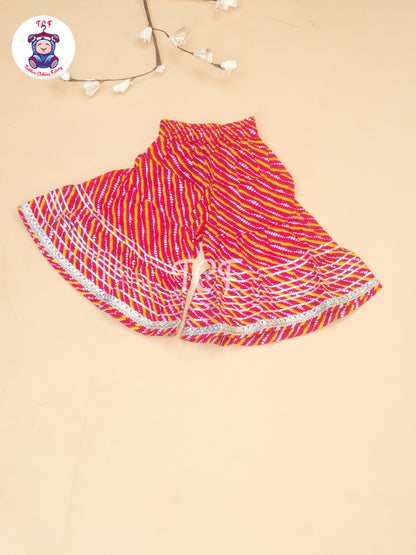 Pink - Bandhini Printed Girls Readymade Salwar
