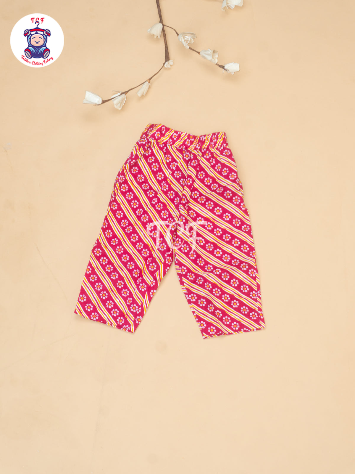 Pink - Bandhini Printed Girls Readymade A Line Salwar