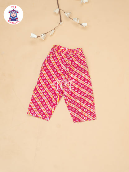 Pink - Bandhini Printed Girls Readymade A Line Salwar