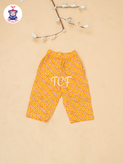Yellow - Bandhini Printed Girls Readymade A Line Salwar