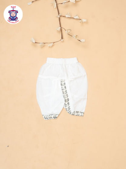 Grey - Camel Printed Boys Dhoti Kurta