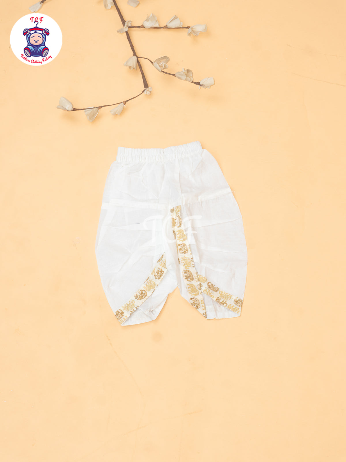 Brown - Elephant Printed Boys Dhoti Kurta