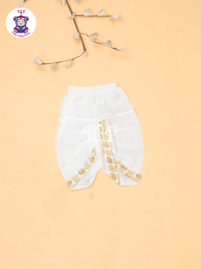 Brown - Elephant Printed Boys Dhoti Kurta