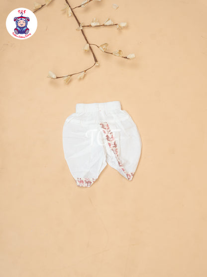Pink - Floral Printed Boys Dhoti Kurta