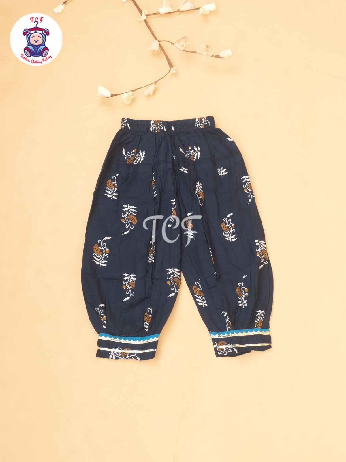 Blue - Girls Embrodiery Bandhej Lehariya Salwar