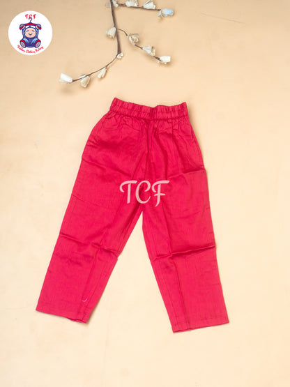 Red - Girls Mirror Embrodiery Co-ords Sets