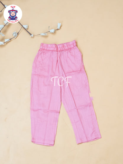Peach - Girls Mirror Embrodiery Co-ords Sets
