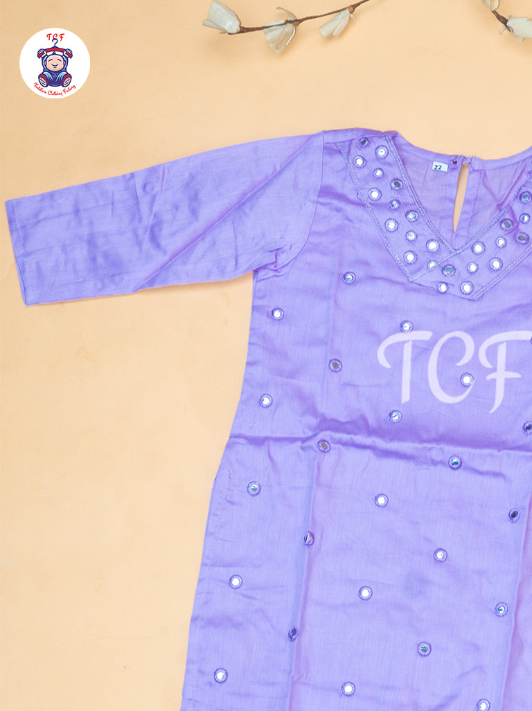 Lavender - Girls Mirror Embrodiery Co-ords Sets