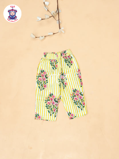 Yellow - Girls Big Butta Flower Dori Co-ords Sets