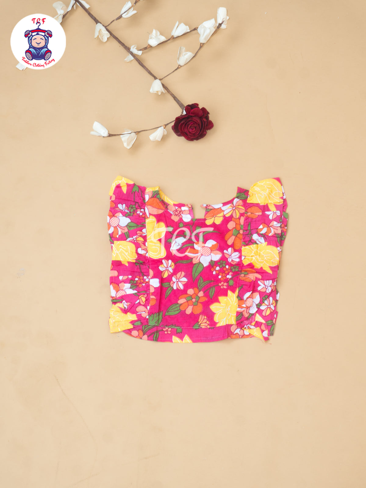Pink - Girls Butterfly Top With Plazzo