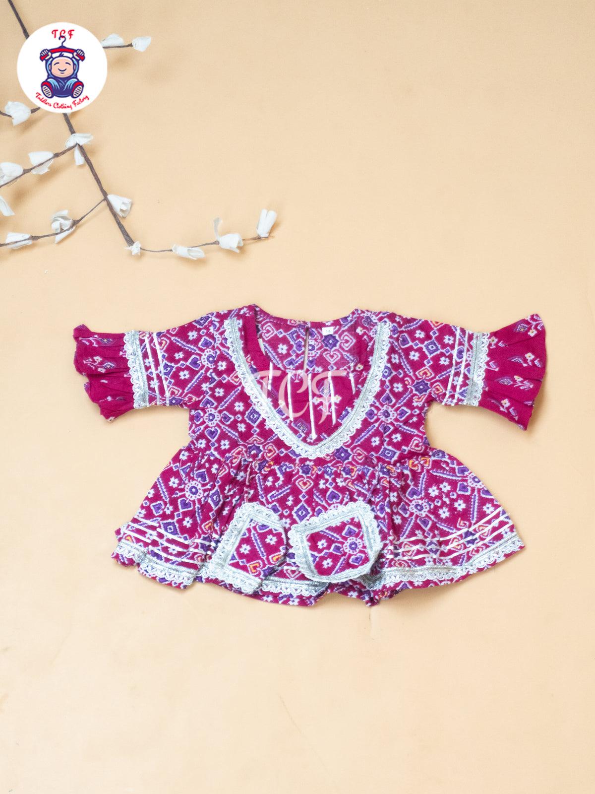 Pink - Girls Patang Sharara Salwar