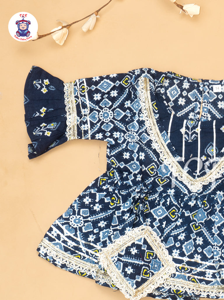 Blue - Girls Patang Sharara Salwar