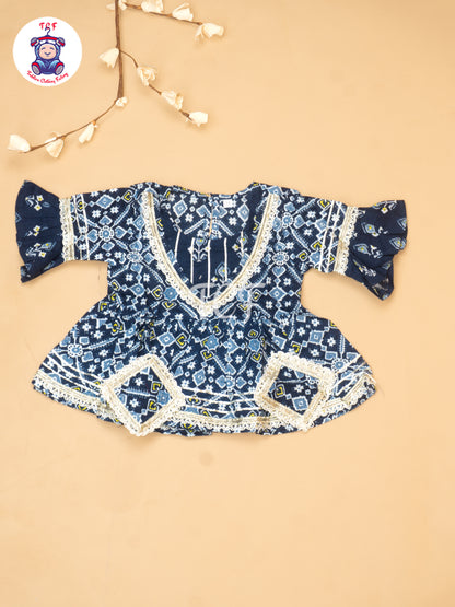 Blue - Girls Patang Sharara Salwar