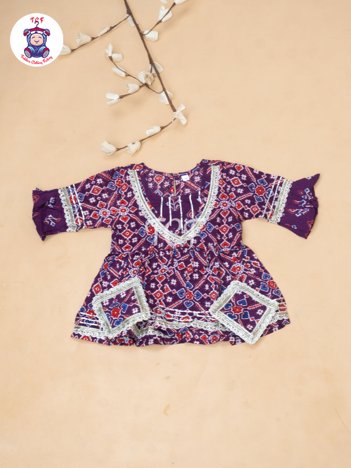 Purple - Girls Patang Sharara Salwar