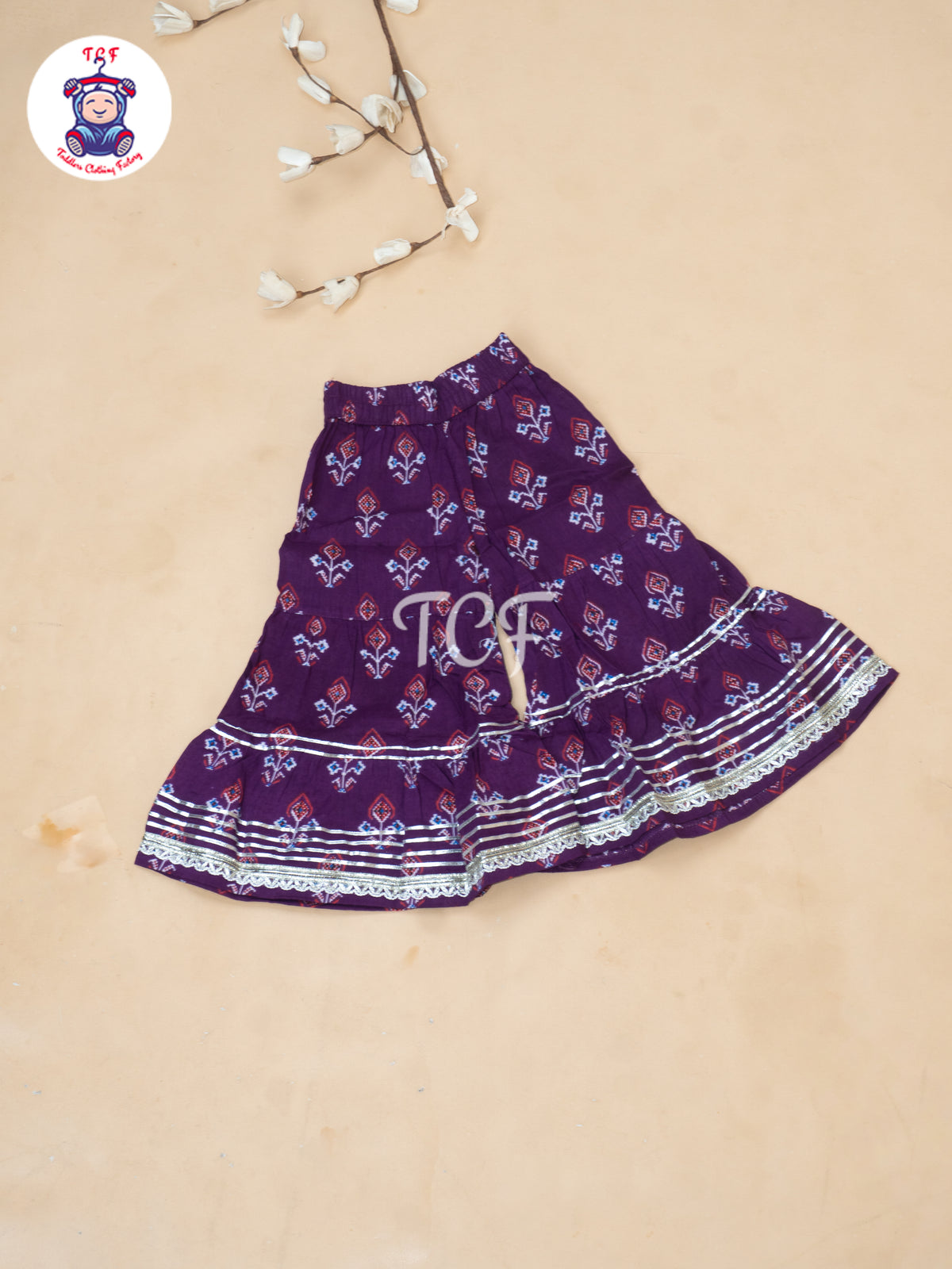 Purple - Girls Patang Sharara Salwar