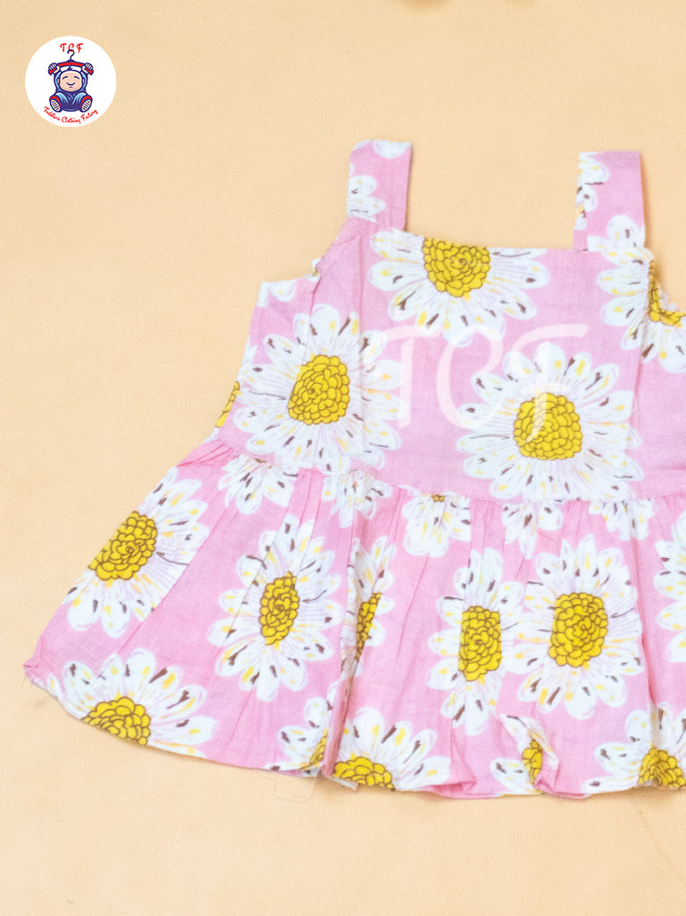Baby Pink - Girls Readymade Floral Printed Co-ords Sets
