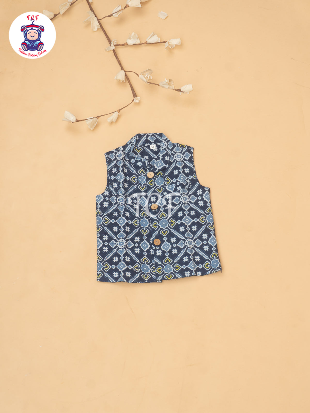 Blue - Boys Patola Readymade Kurta With Pant