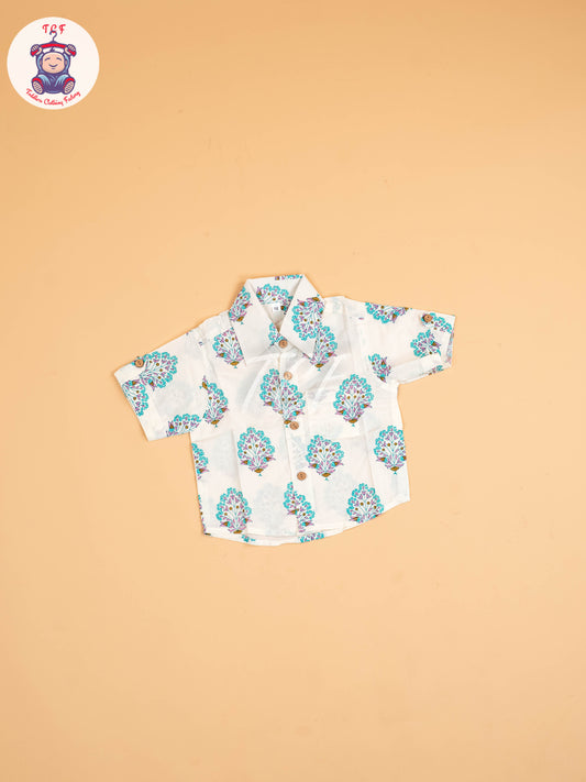 White - Boys Printed Readymade Shirts